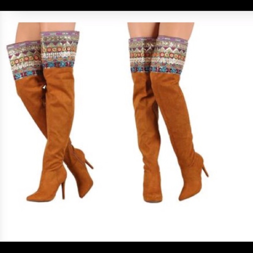 New arrival. Brown thigh boots